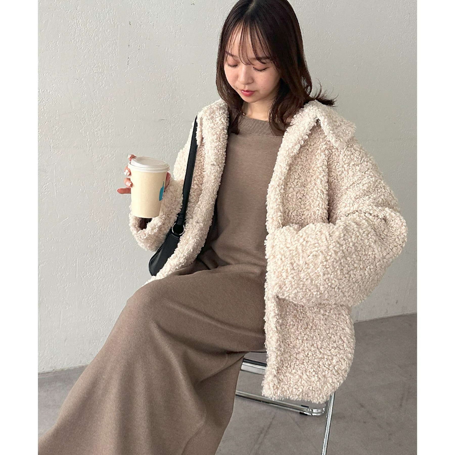 カーリーファーミドルコート | ファッション通販サイト NUGU