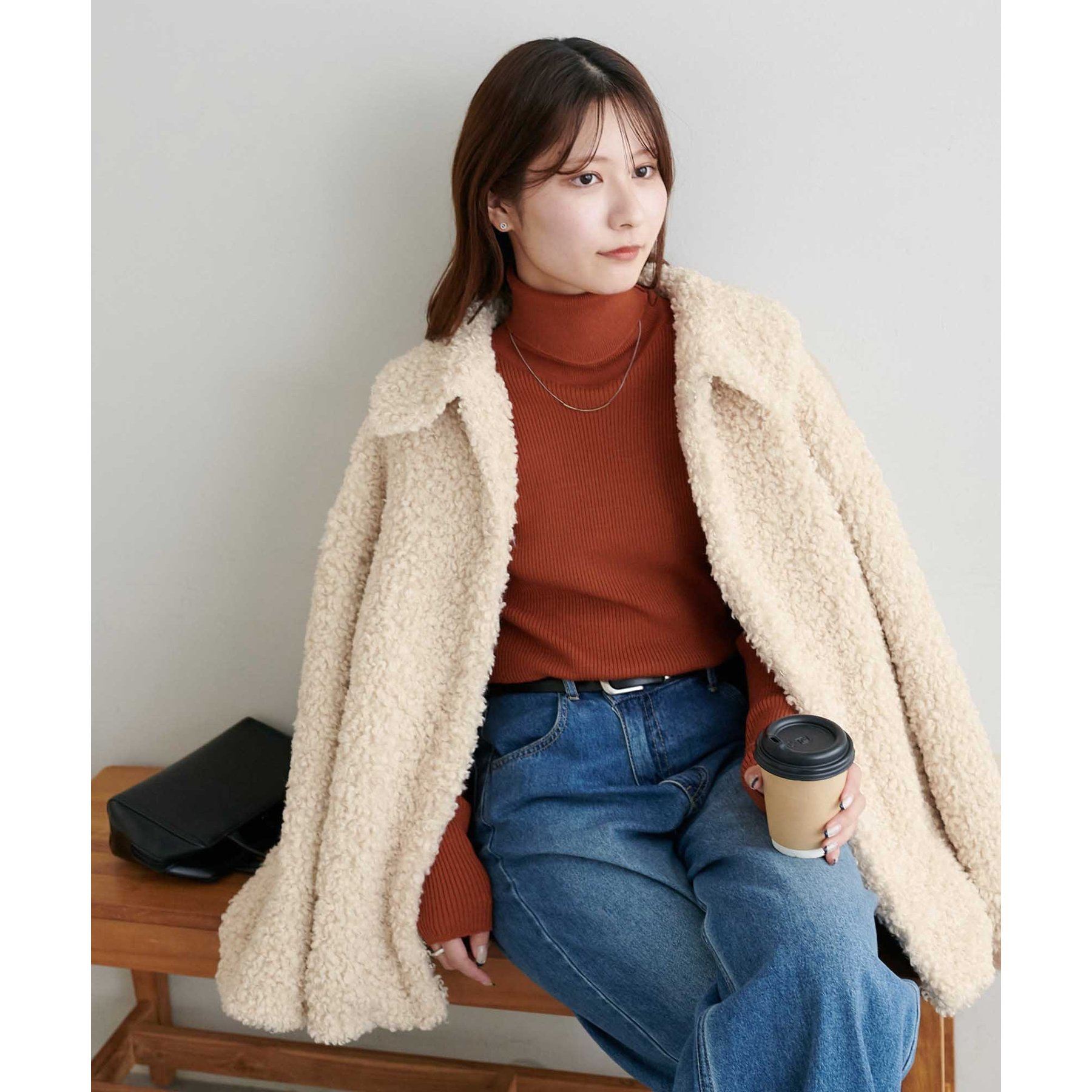 t*♡様 カーリーファーミドルコート カーリーファーミドルコート（その他アウター）｜DISCOAT（ディス