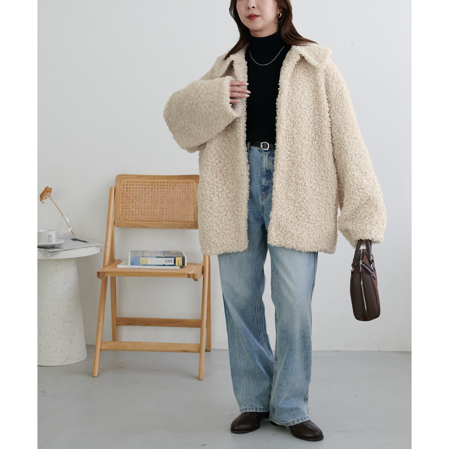 カーリーファーミドルコート | ファッション通販サイト NUGU