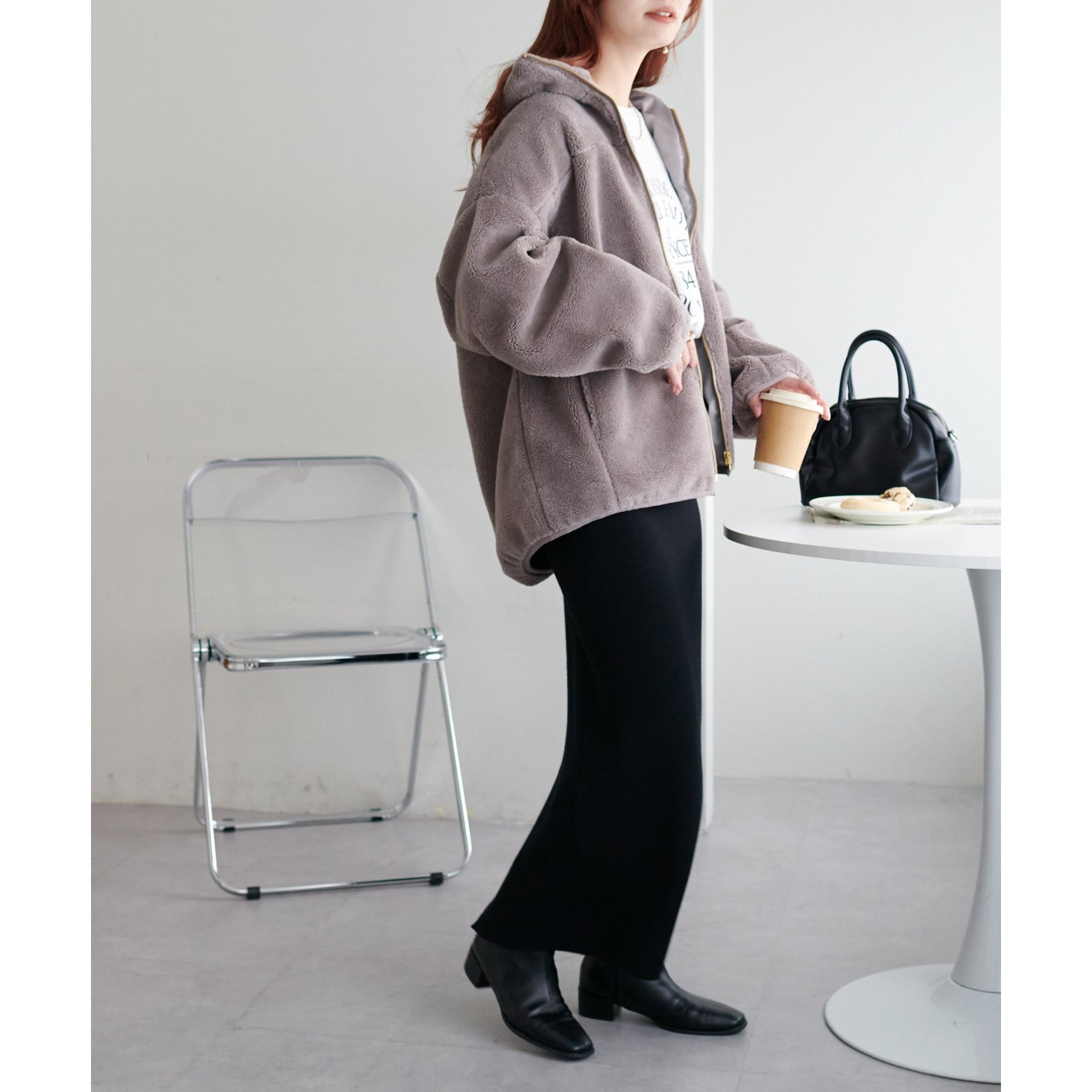 新色追加!/リバイバル】キレイメボアスタンドブルゾン | ファッション