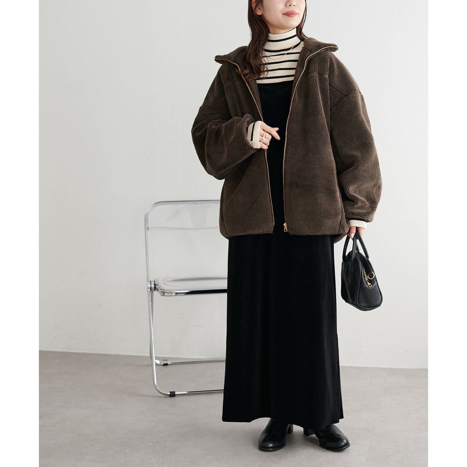 新色追加!/リバイバル】キレイメボアスタンドブルゾン | ファッション