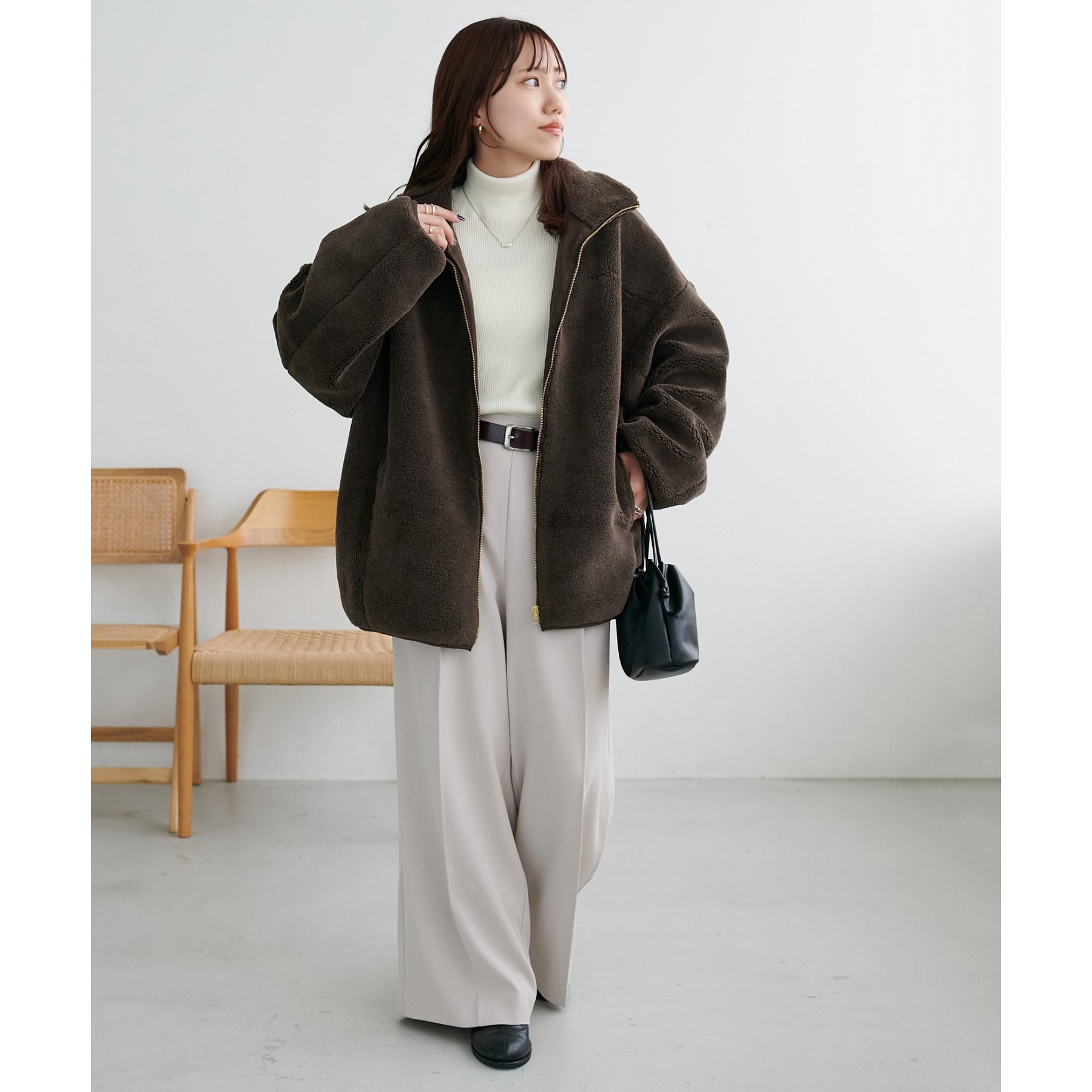 新色追加!/リバイバル】キレイメボアスタンドブルゾン | ファッション