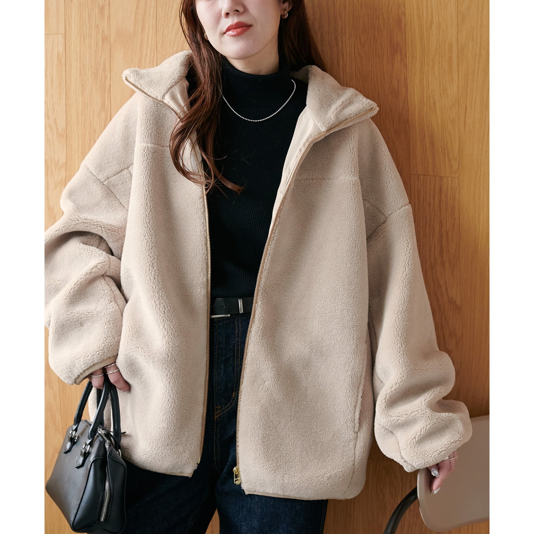 新色追加!/リバイバル】キレイメボアスタンドブルゾン | ファッション