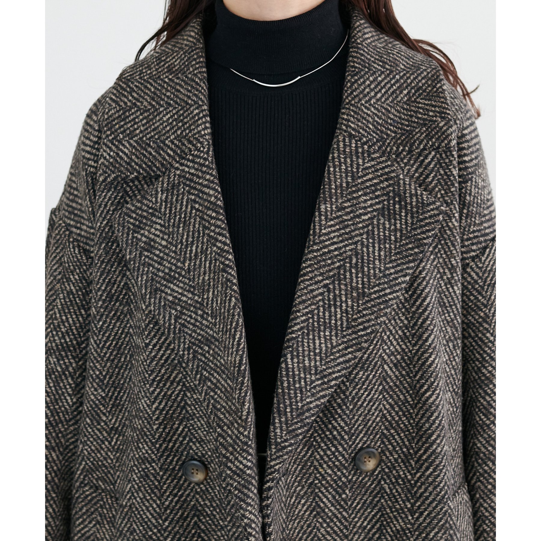 WEB限定】ヘリンボーンダブルテラージャケット | ファッション通販