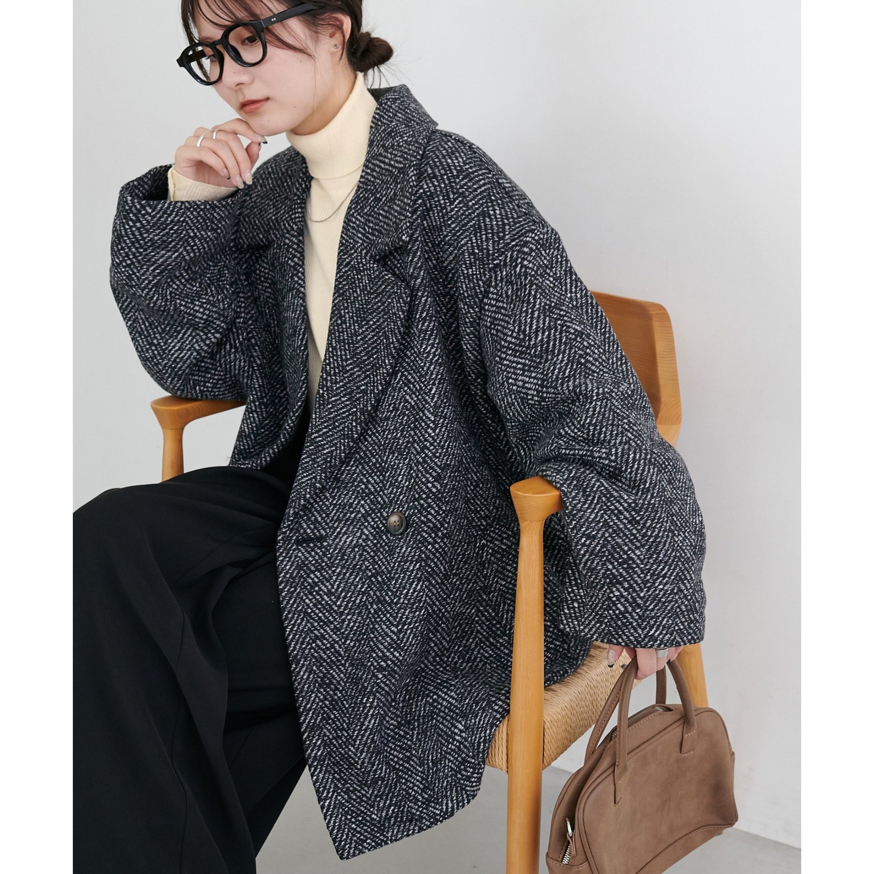 WEB限定】ヘリンボーンダブルテラージャケット | ファッション通販