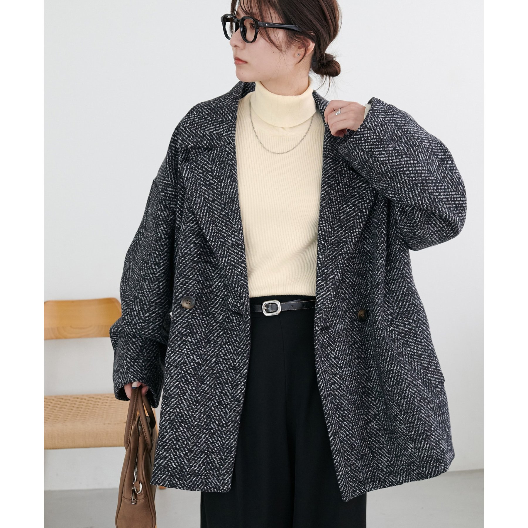 WEB限定】ヘリンボーンダブルテラージャケット | ファッション通販