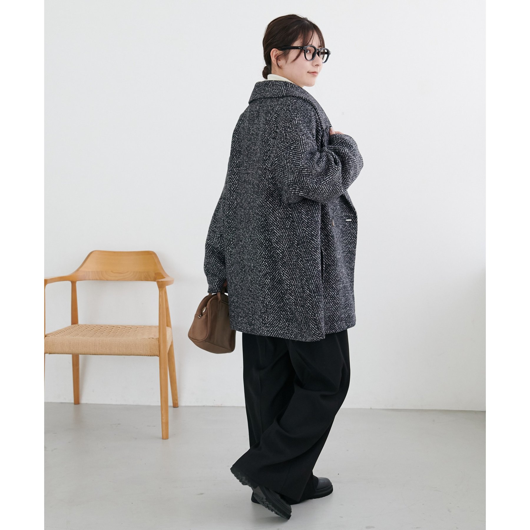 WEB限定】ヘリンボーンダブルテラージャケット | ファッション通販