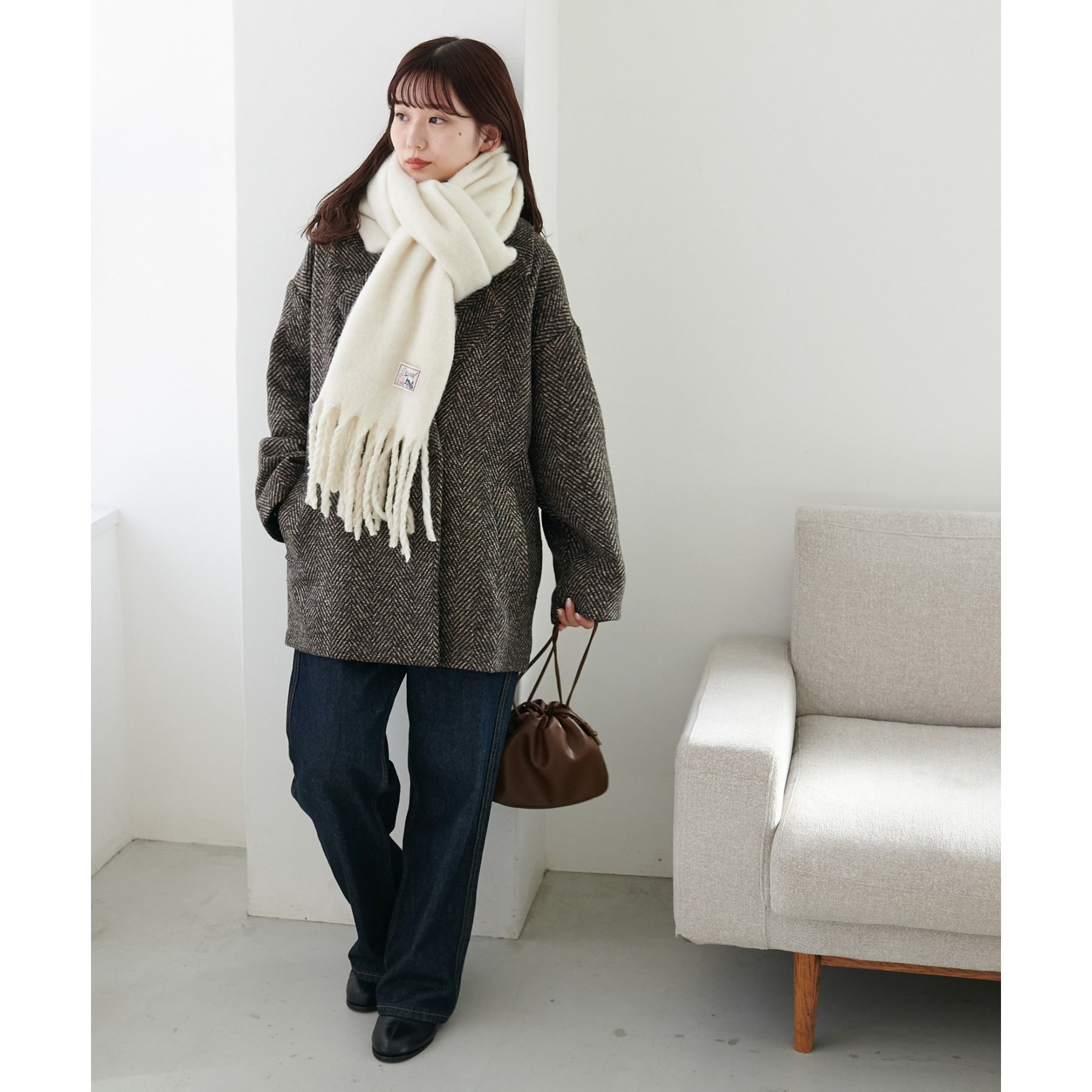 タグ付未使用◆ノーブル◆ウールモヘヤポプリンジャケット テーラードジャケット タグ付未使用◇ノーブル◇ウールモヘヤポプリンジャケット テーラード