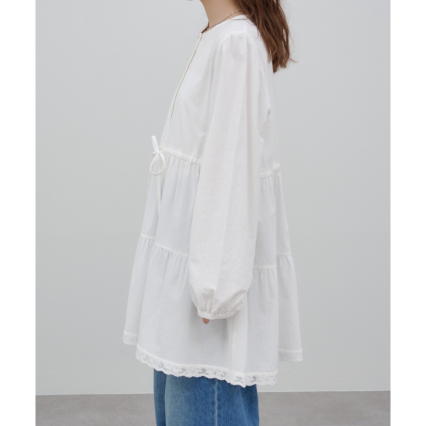 umm.】裾レースティアードミニワンピース | ファッション通販サイト NUGU