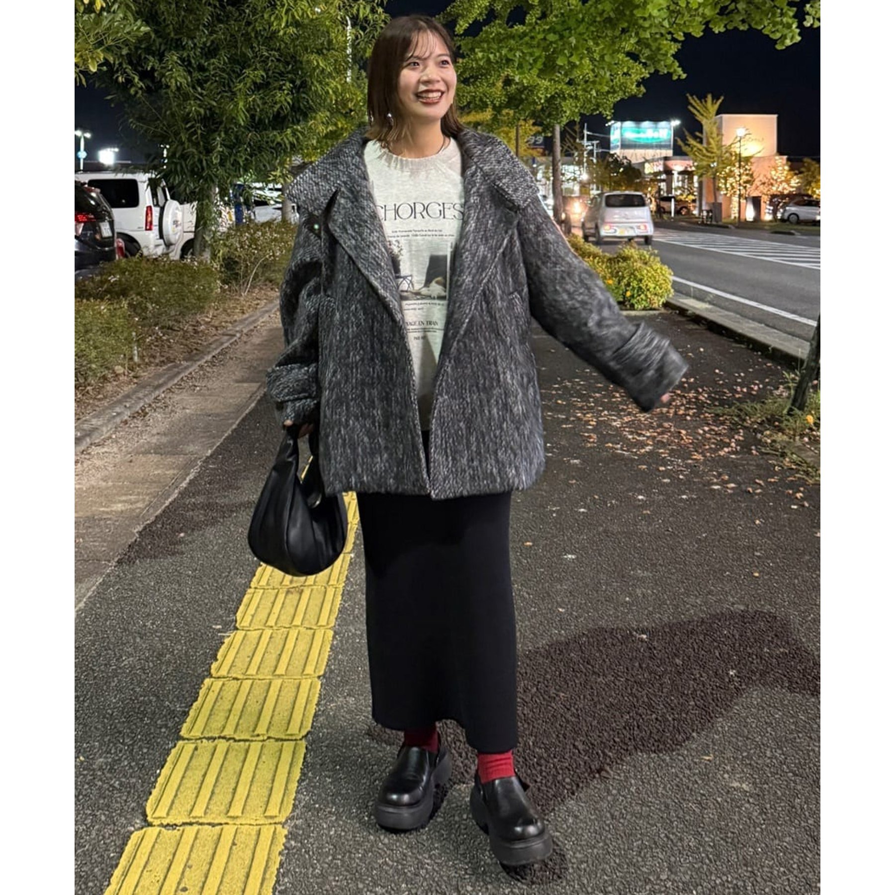 ベーシック&トレンドの両立】メランジシャギースタンドミドルコート