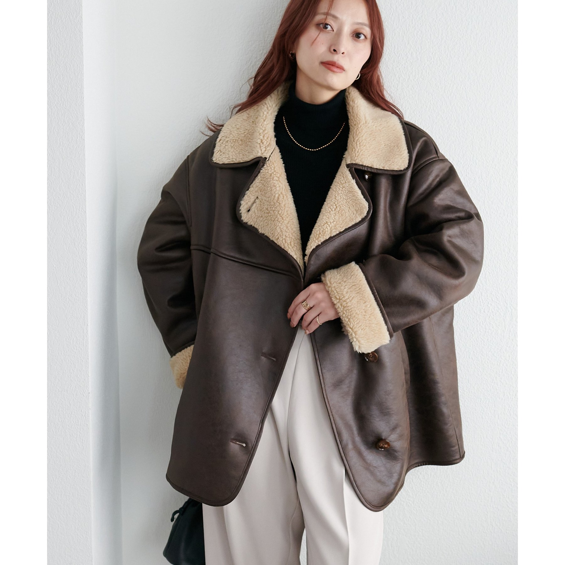 【未使用】DISCOAT ベージュ ウール ピーコート DISCOAT / ディスコート | ファッション通販サイト NUGU