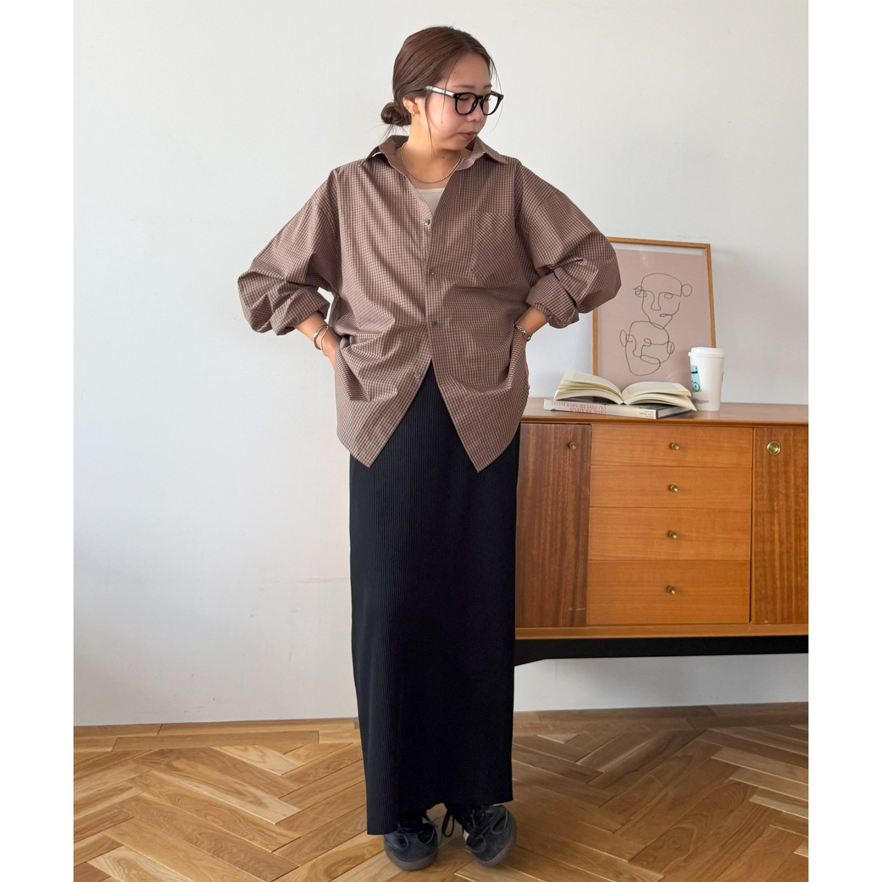 ユニセックス】ミニグラフチェックオーバーシャツ