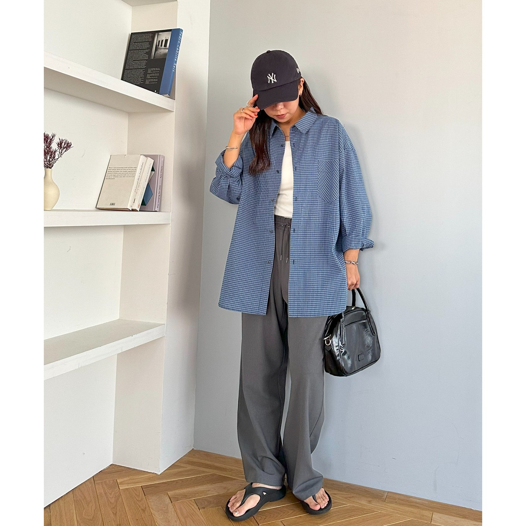 ユニセックス】ミニグラフチェックオーバーシャツ