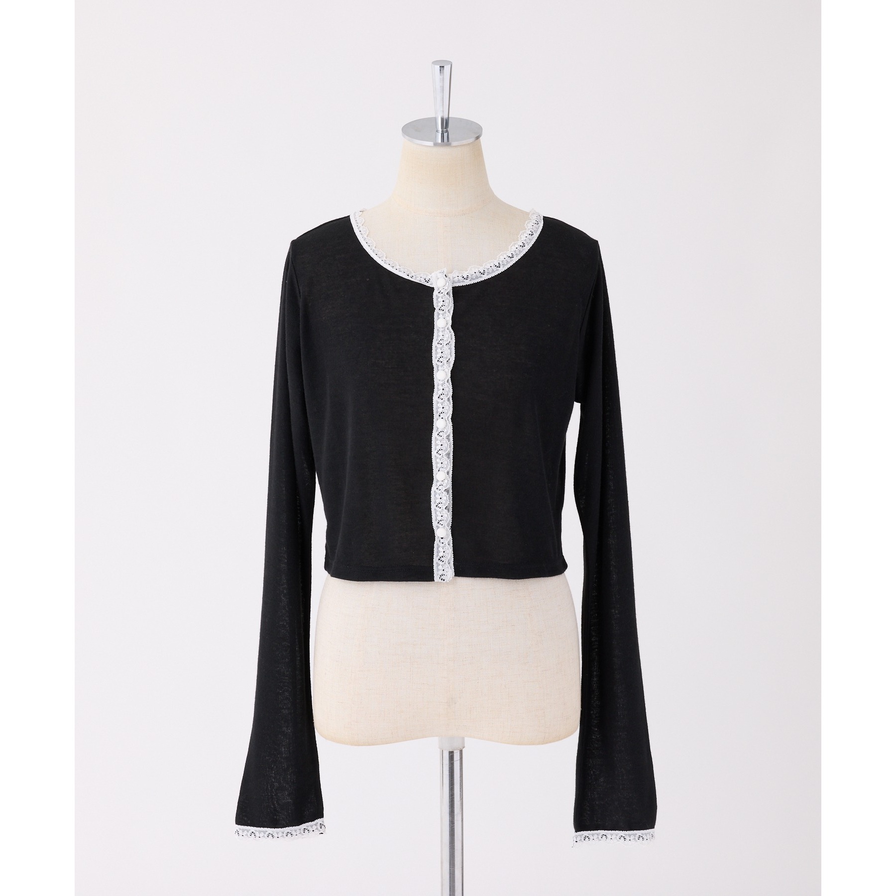 レース付きカットカーディガン | ファッション通販サイト NUGU