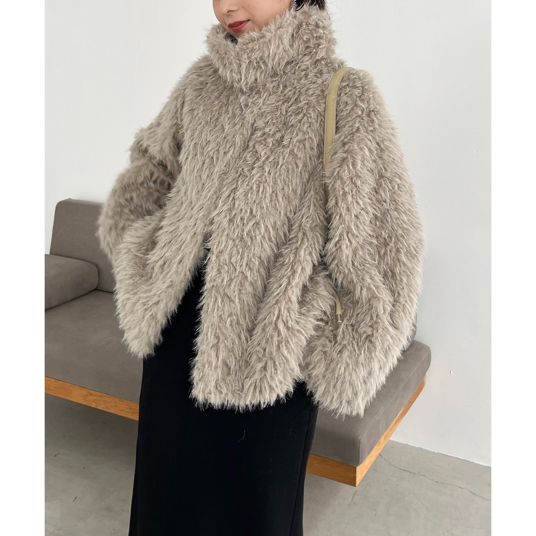 premium order】ミドルフェイクファージャケット | ファッション通販