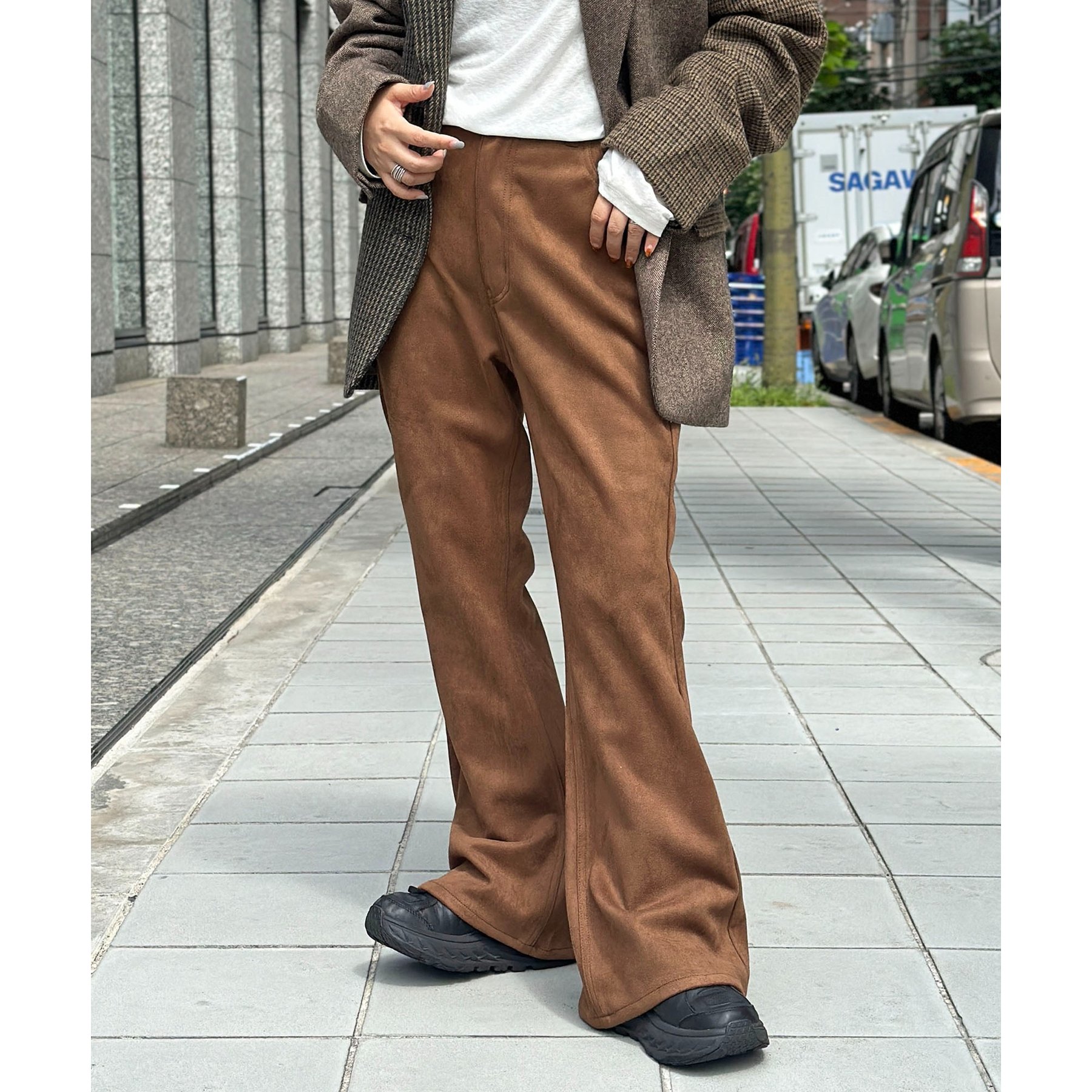 PIPI監修】フェイクスエードフレアパンツ | ファッション通販サイト NUGU