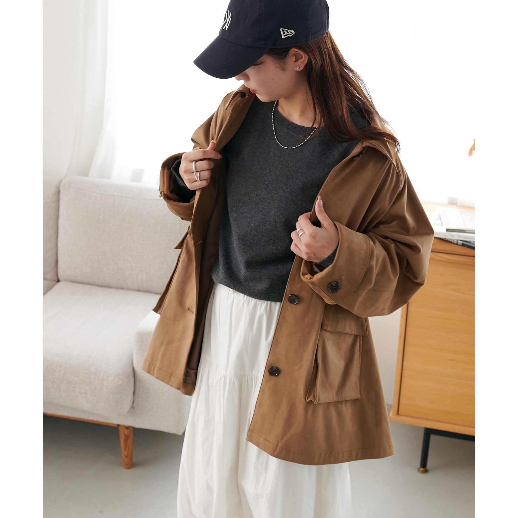 こなれて差が付く!】フェイクスエードカーコート | ファッション通販