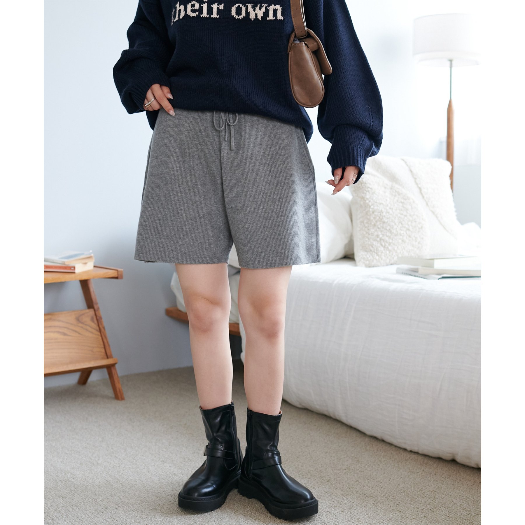 ニットショートパンツ