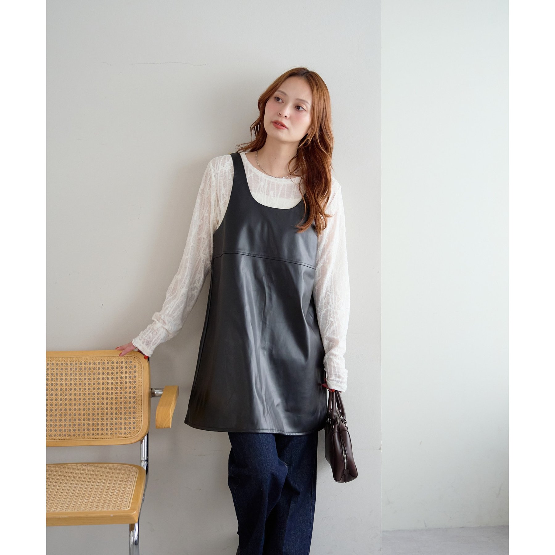 その他 handmade! フェイクレザーノースリチュニック | ファッション通販サイト NUGU