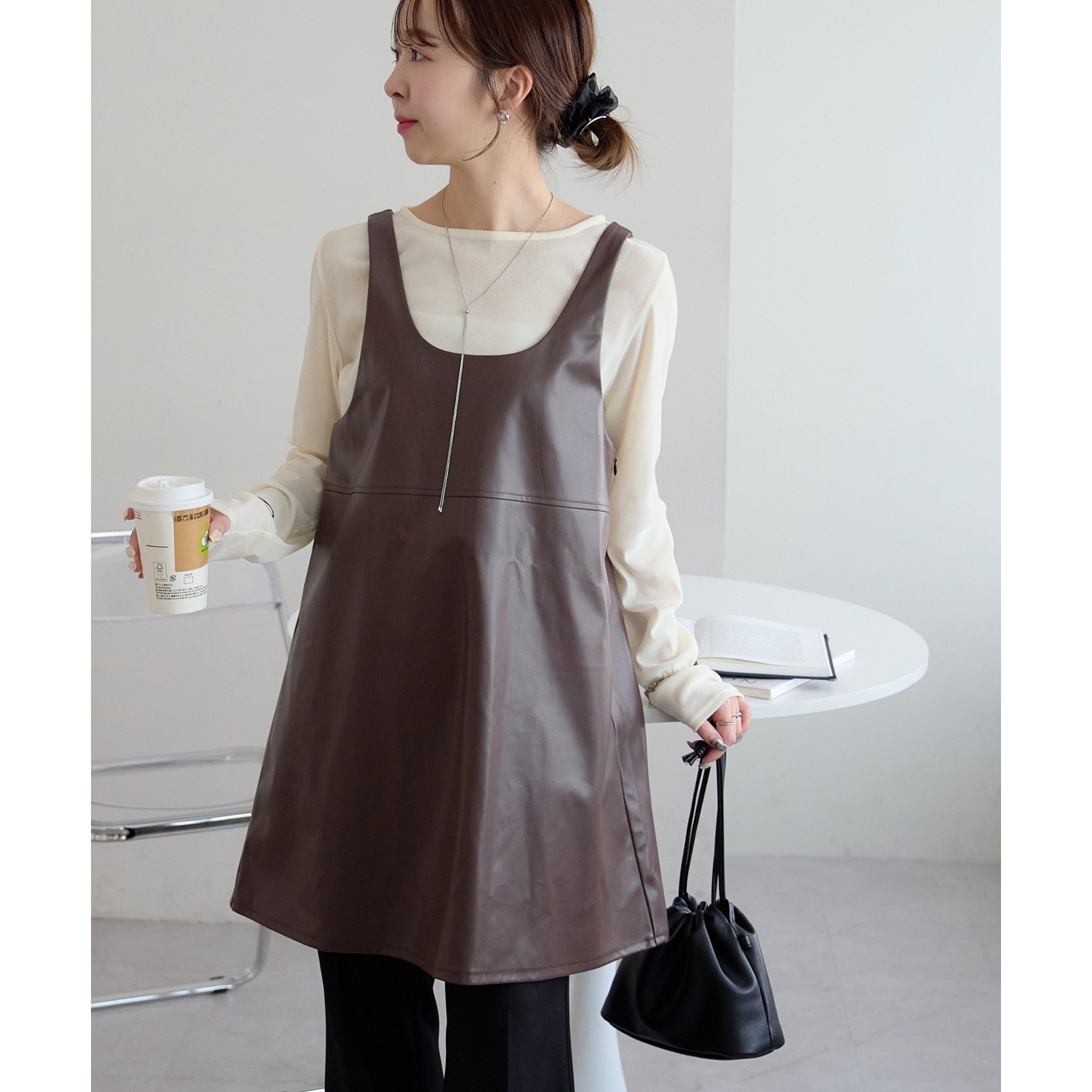 UNDERCOVER ノースリーブチュニック サイズ2 フェイクレザーノースリチュニック | ファッション通販サイト NUGU