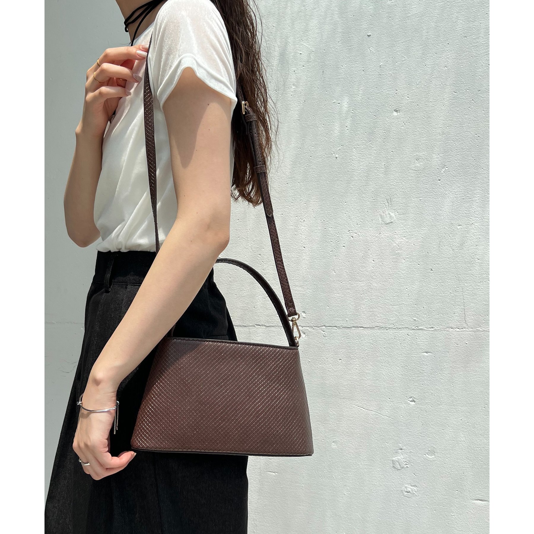 バッグ fugu 台形型押しミニバッグ | ファッション通販サイト NUGU