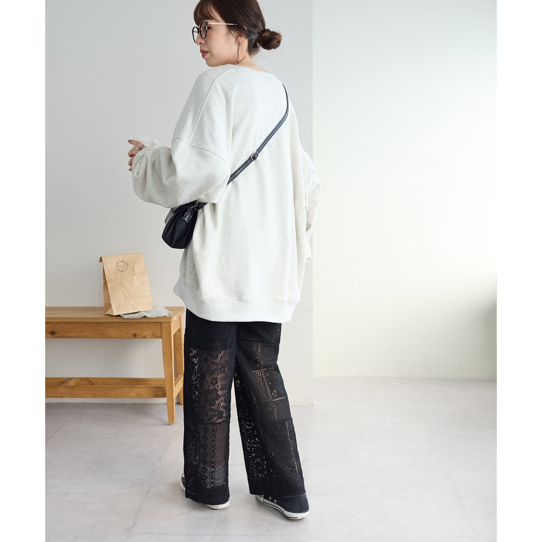 新品未使用✨ハグオーワー　カットワークレースパッチワークパンツ 新品未使用✨ハグオーワー カットワークレースパッチワーク