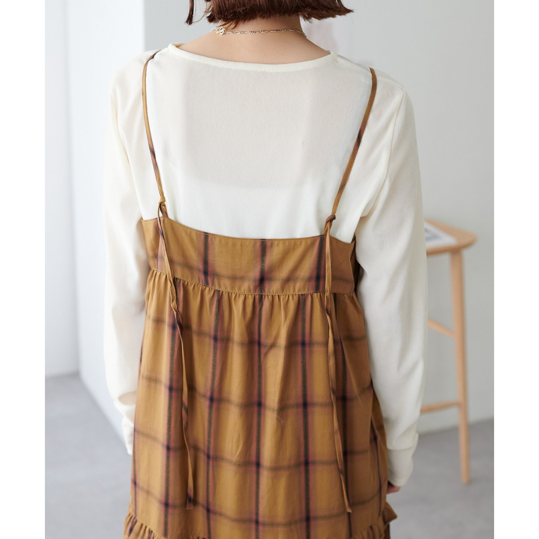 WEB限定】チェックティアードキャミワンピ | ファッション通販サイト NUGU