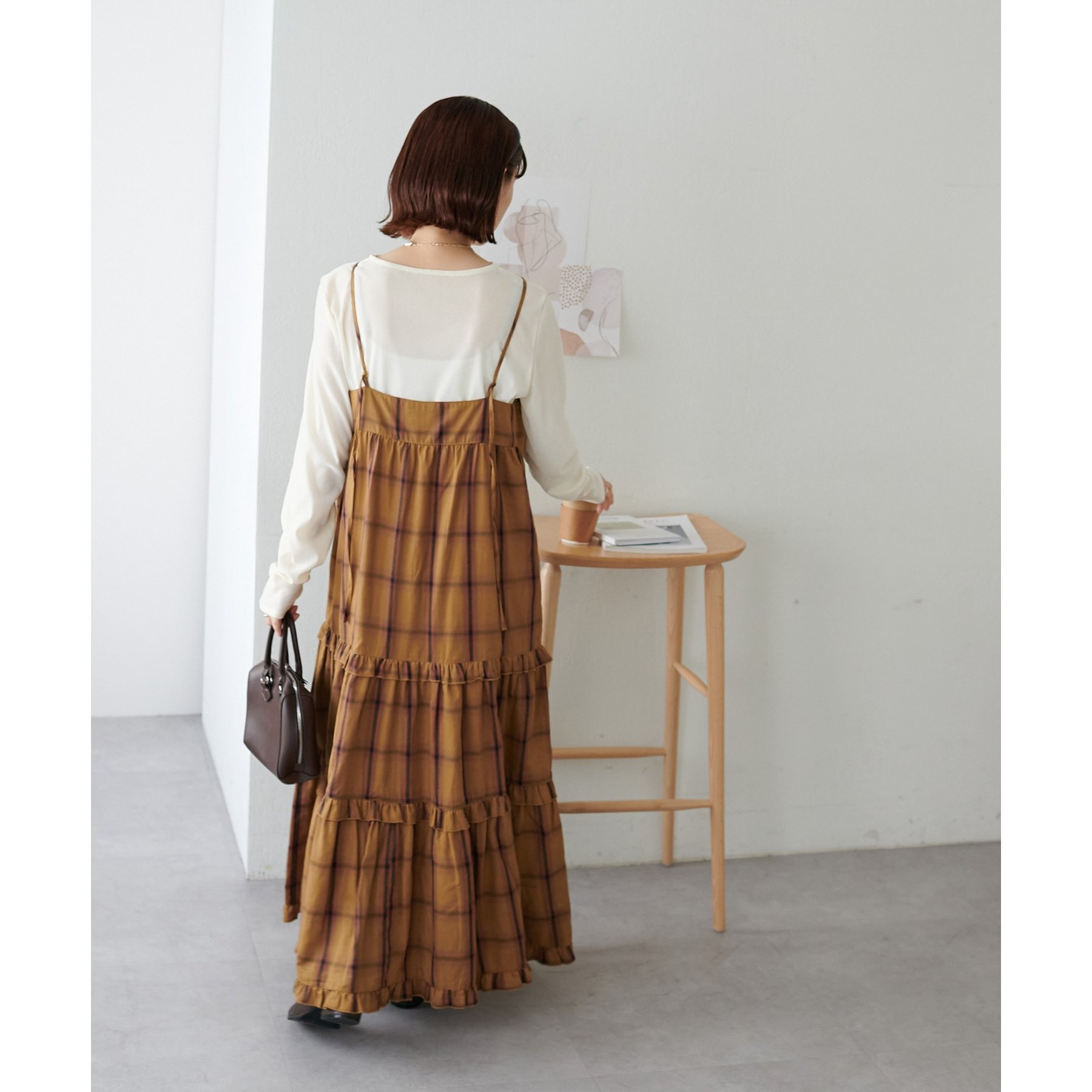 00s 希少 ALGONQUINS コットンチェックティアードキャミワンピ ギンガムチェック柄ティアードキャミワンピース｜INGNI(イング) 公式