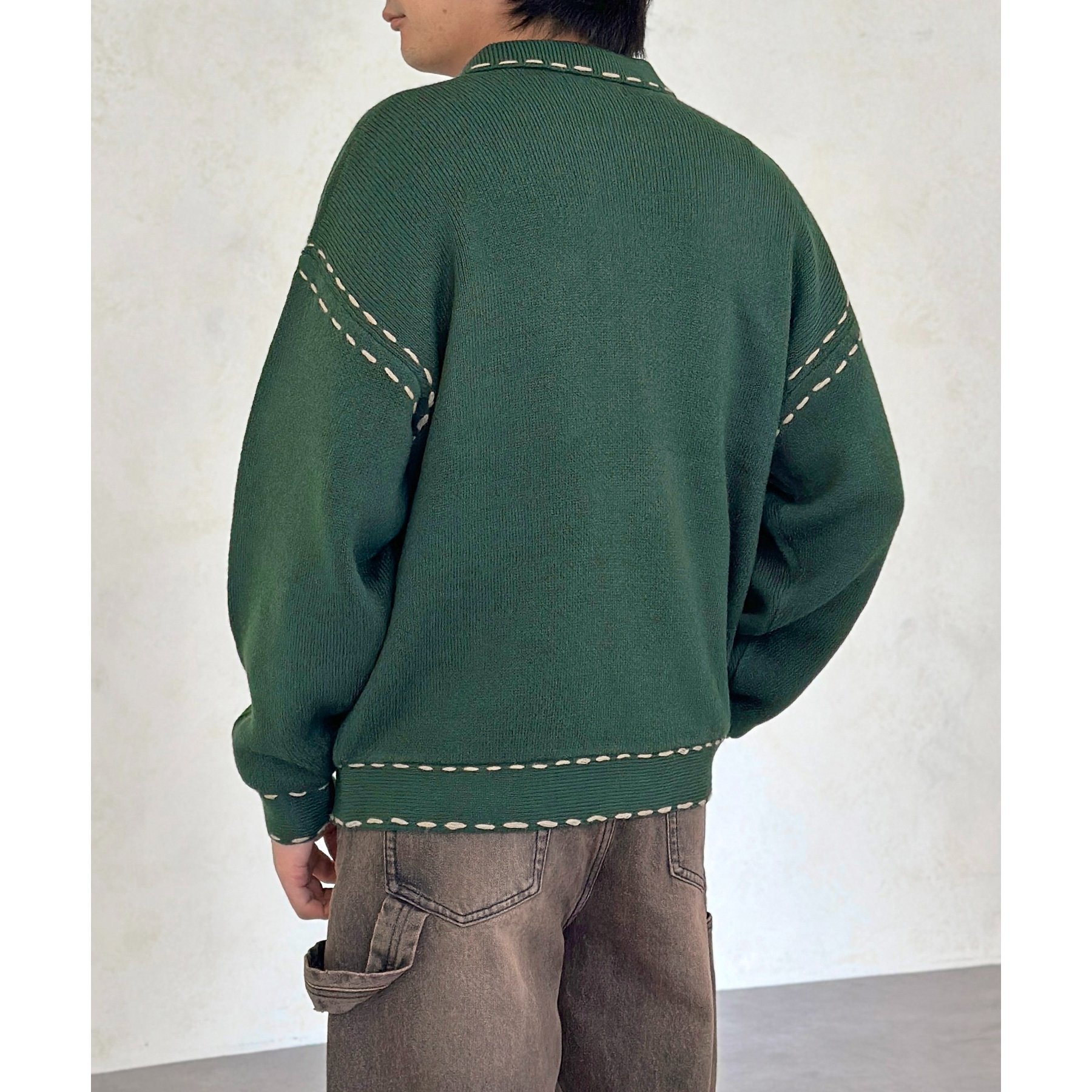 【CPCM】ハンドステッチニットシャツ CPCM（シーピーシーエム）の「ハンドステッチニットシャツ