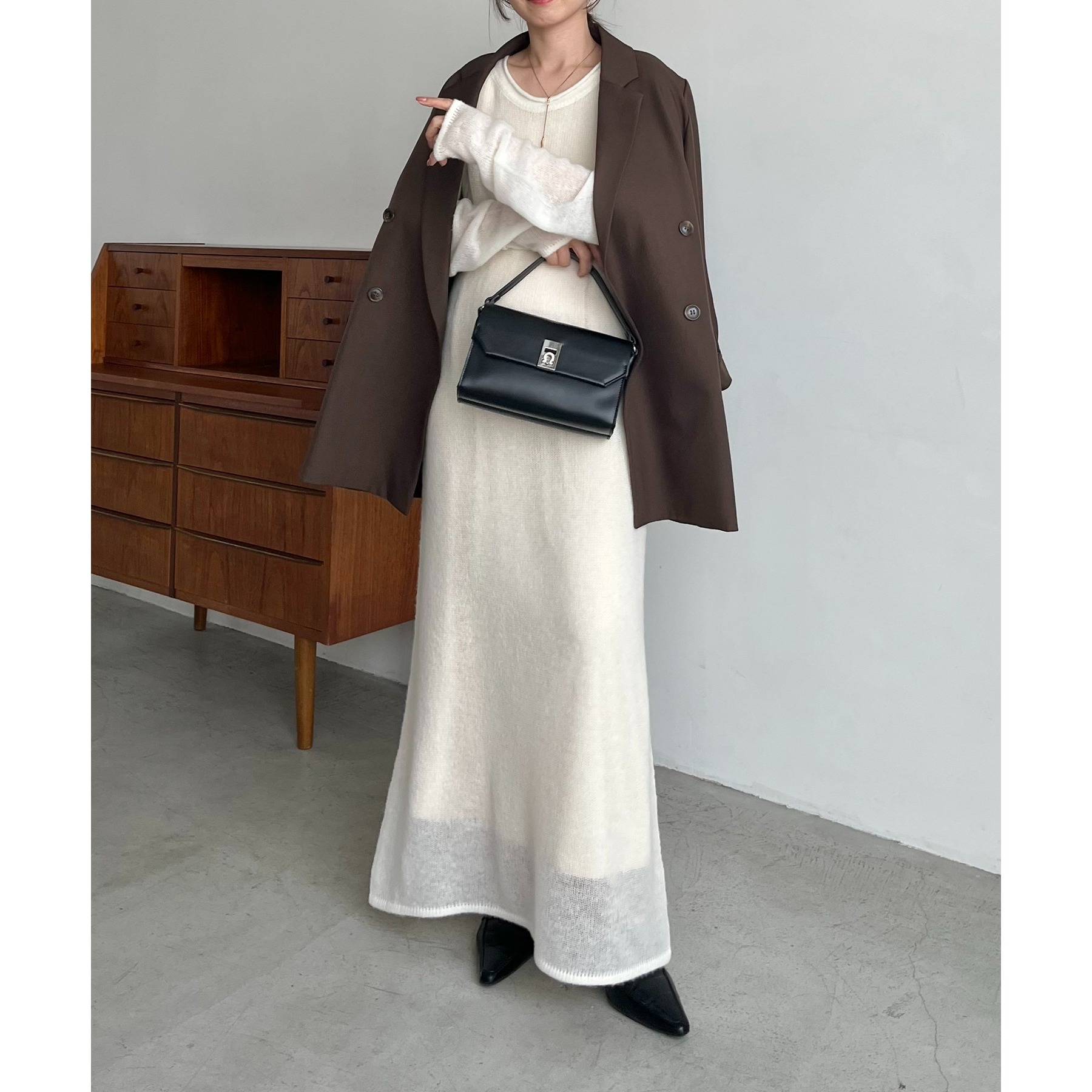 WEB限定/低身長サイズあり】テンセルウールマキシワンピース