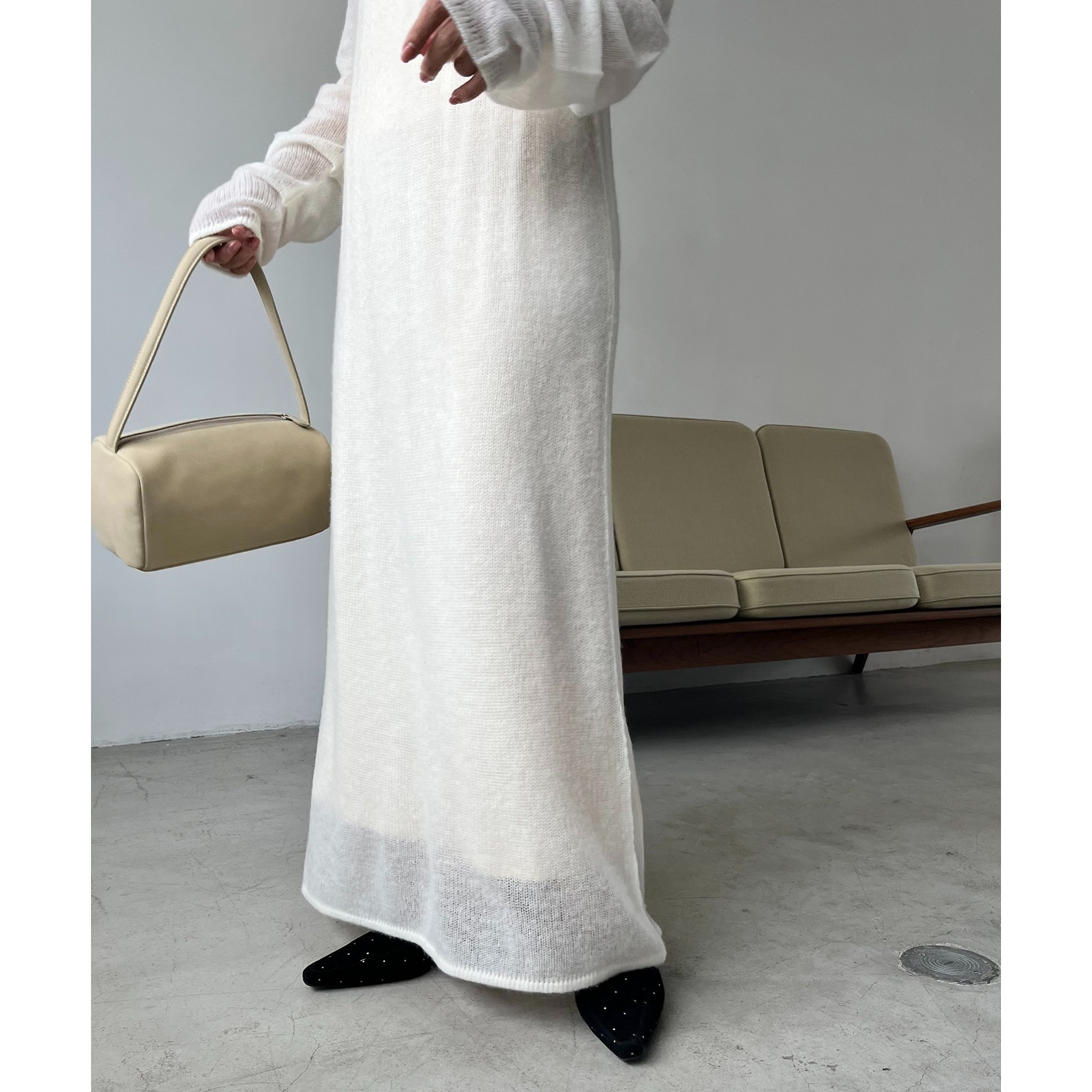 WEB限定/低身長サイズあり】テンセルウールマキシワンピース