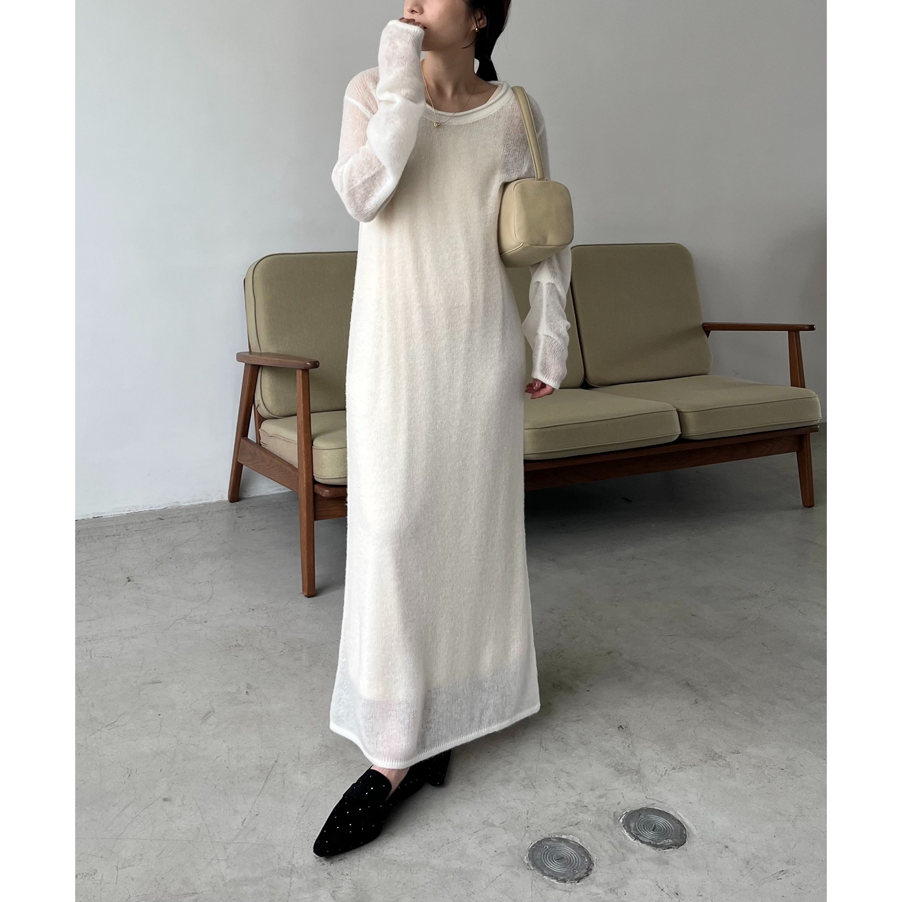 WEB限定/低身長サイズあり】テンセルウールマキシワンピース