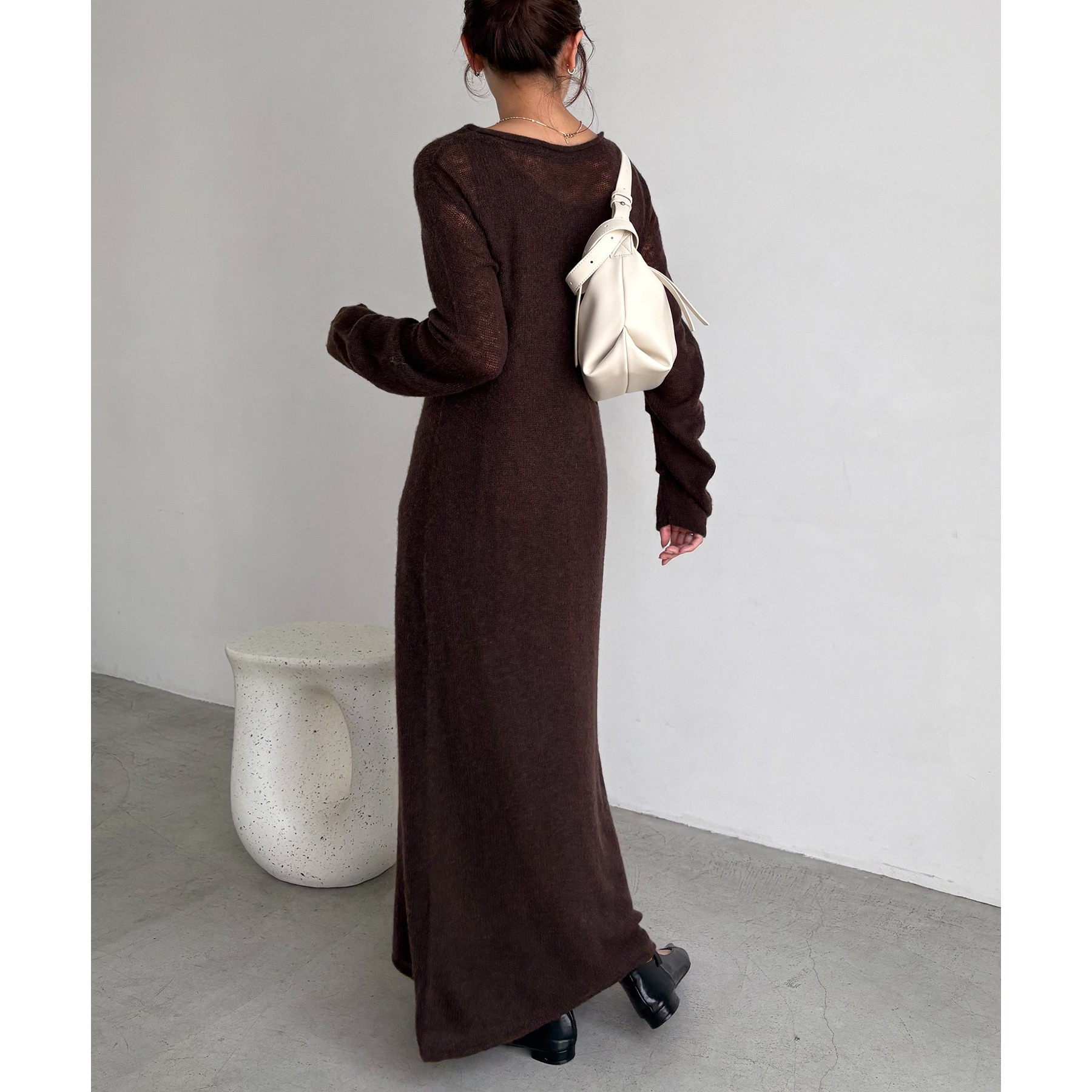 WEB限定/低身長サイズあり】テンセルウールマキシワンピース