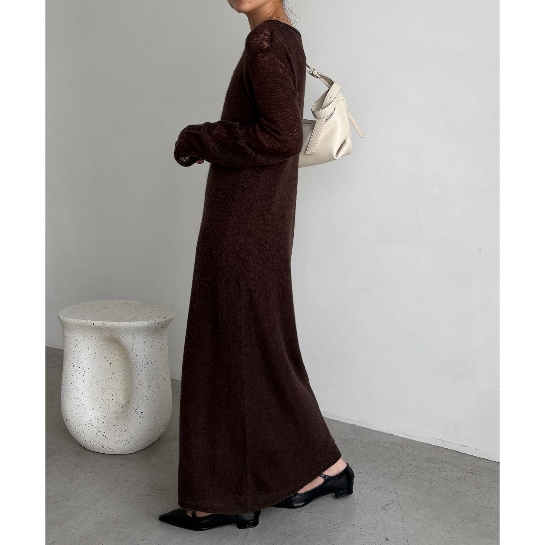 WEB限定/低身長サイズあり】テンセルウールマキシワンピース