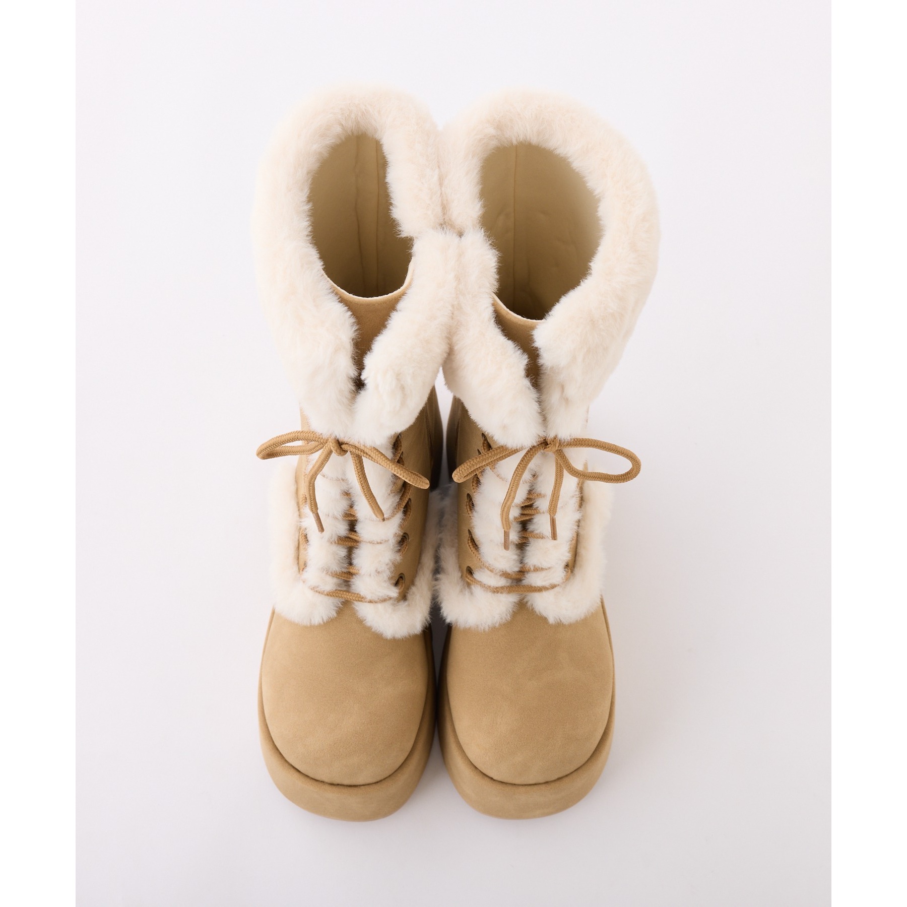 マイナス3キロレースアップムートンブーツ | ファッション通販サイト NUGU