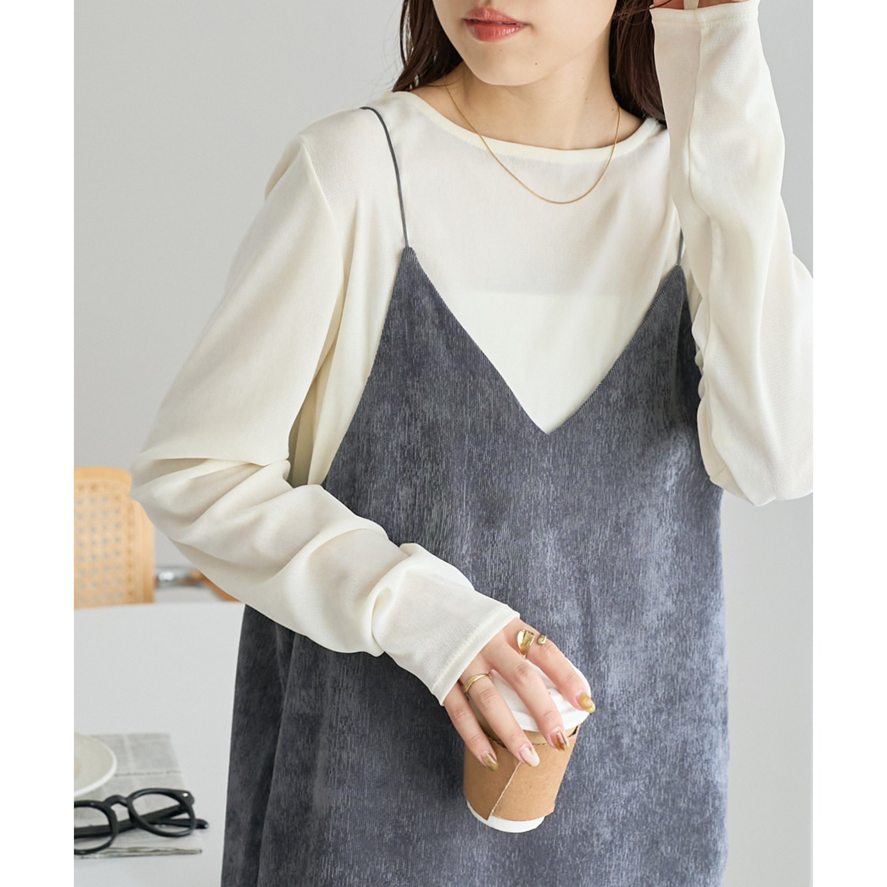 WEB限定】コーデュロイキャミワンピース | ファッション通販サイト NUGU