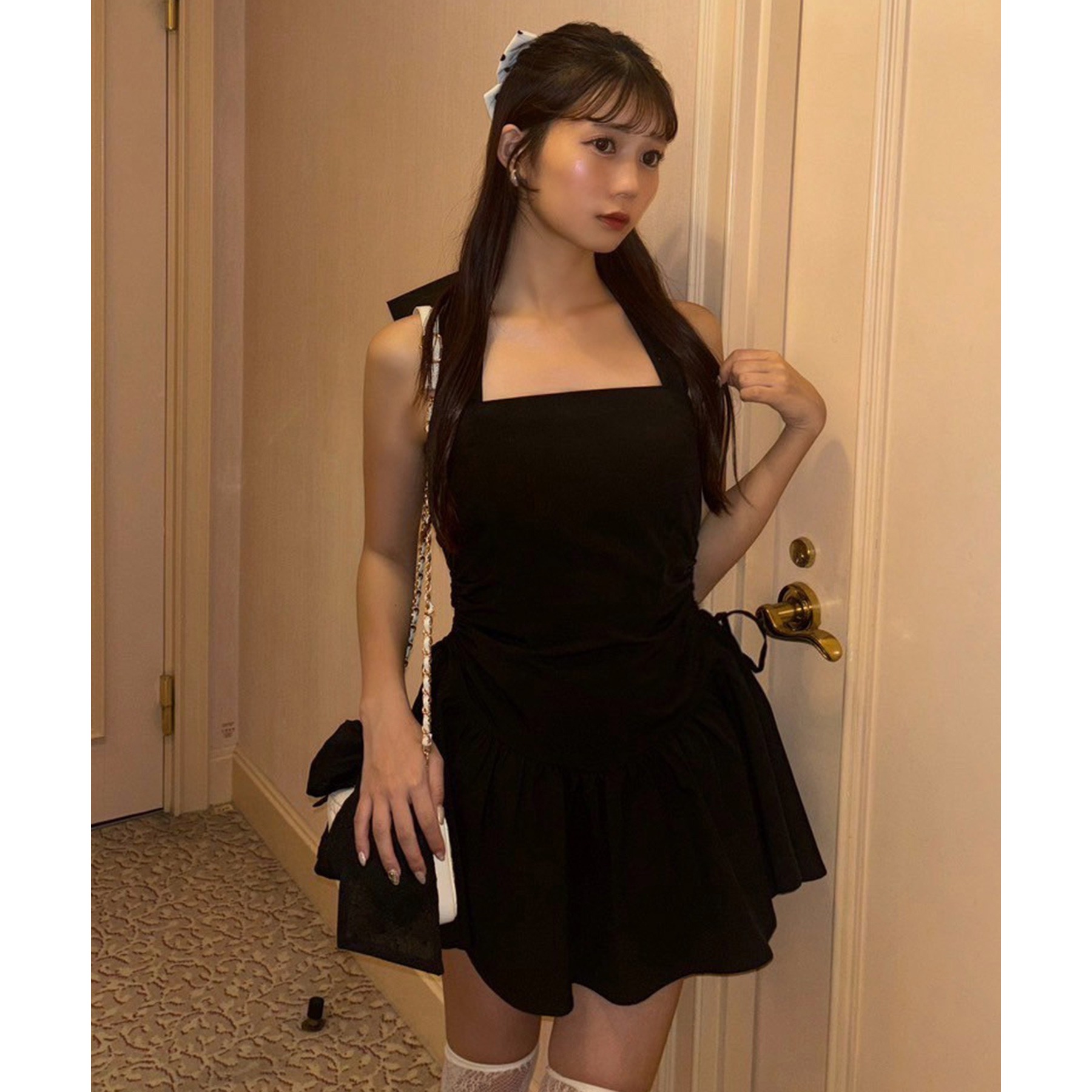 Mode Ribbon Collection】バックリボンミニワンピ | ファッション通販