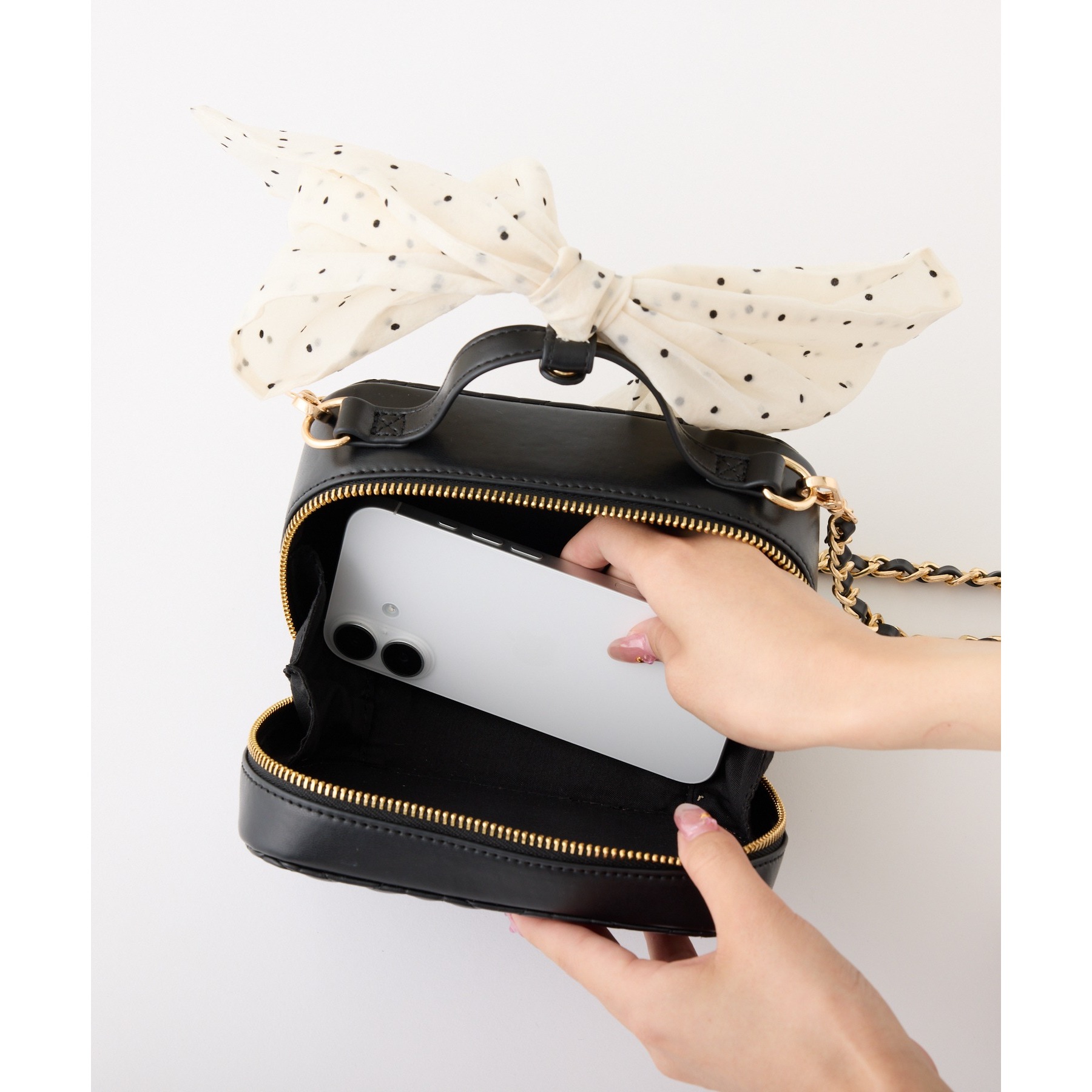 リボンつきミニスクエアバッグ | ファッション通販サイト NUGU