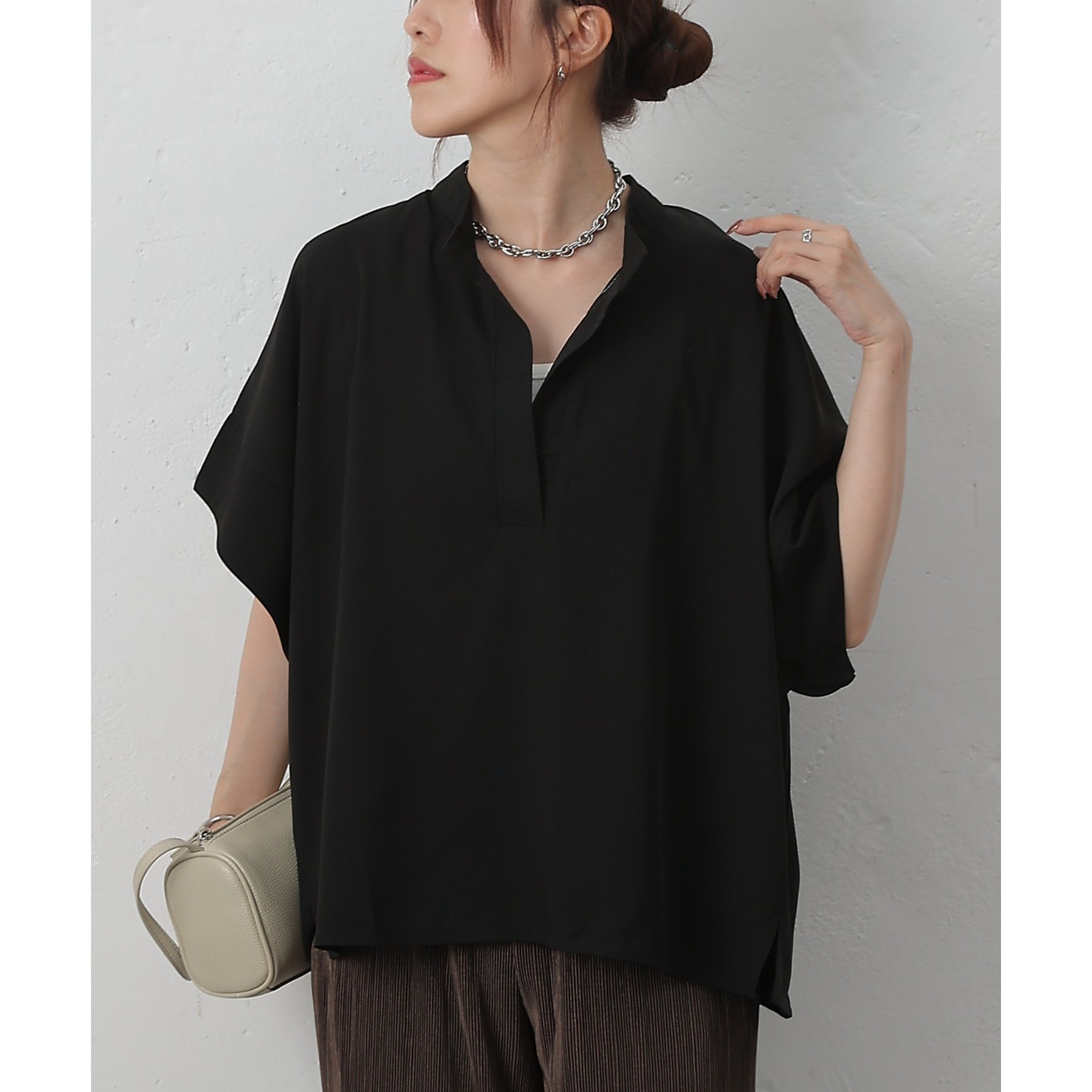 5分袖スキッパーシャツ | ファッション通販サイト NUGU