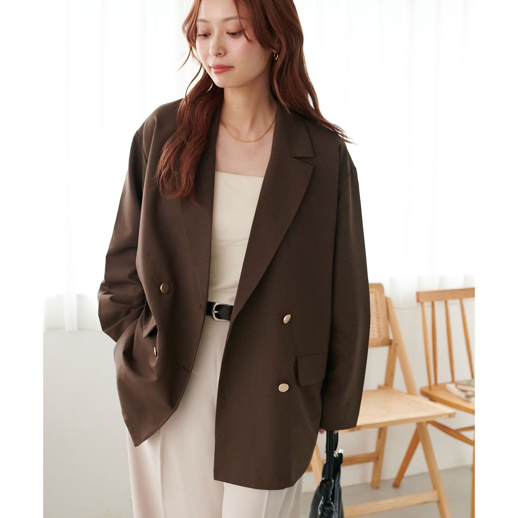 WEB限定】金ボタンチェックWテーラージャケット | ファッション通販