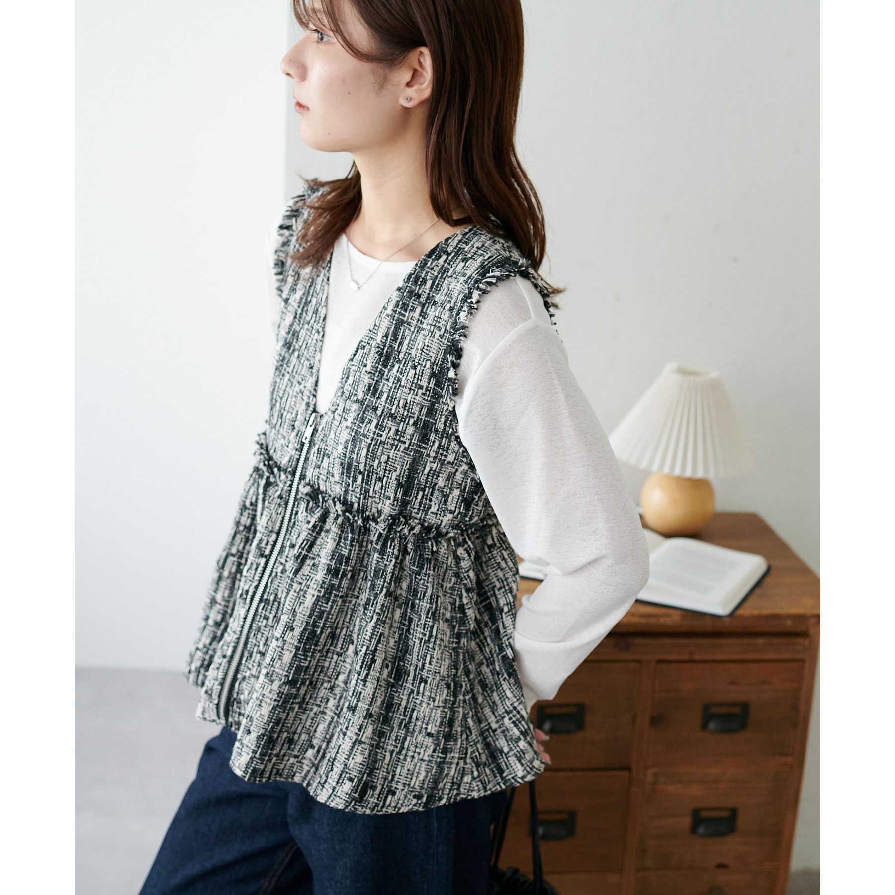 WEB限定】ペプラムZIPベスト | ファッション通販サイト NUGU