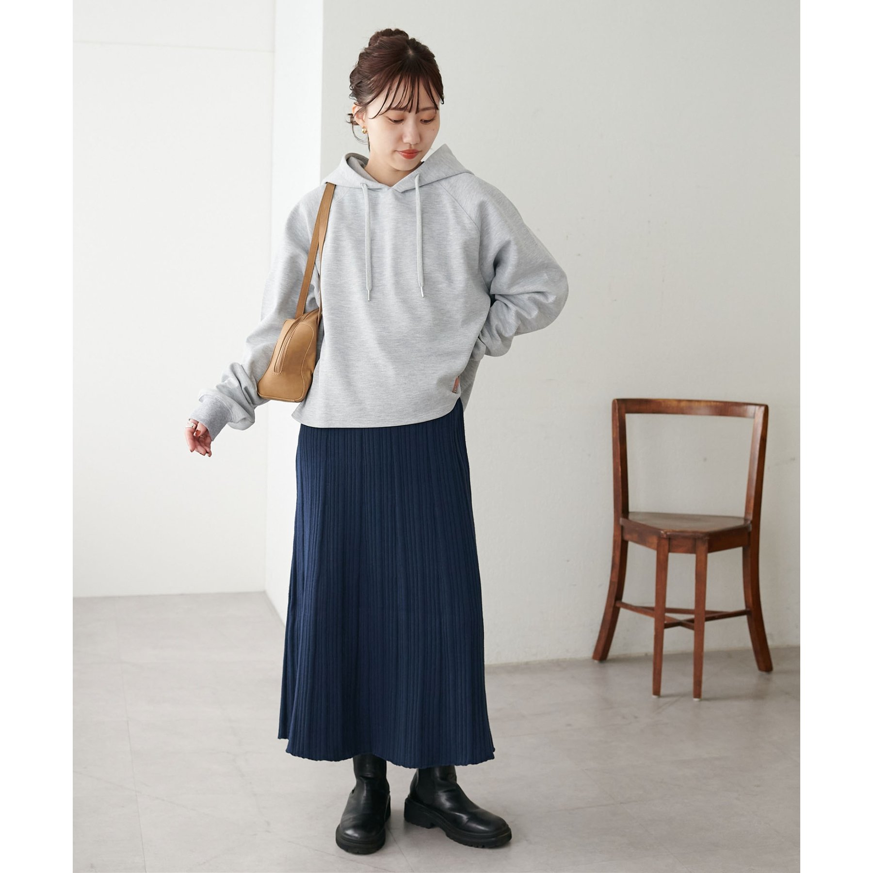 WEB限定】ベスト付ランダムリブニットワンピース | ファッション通販