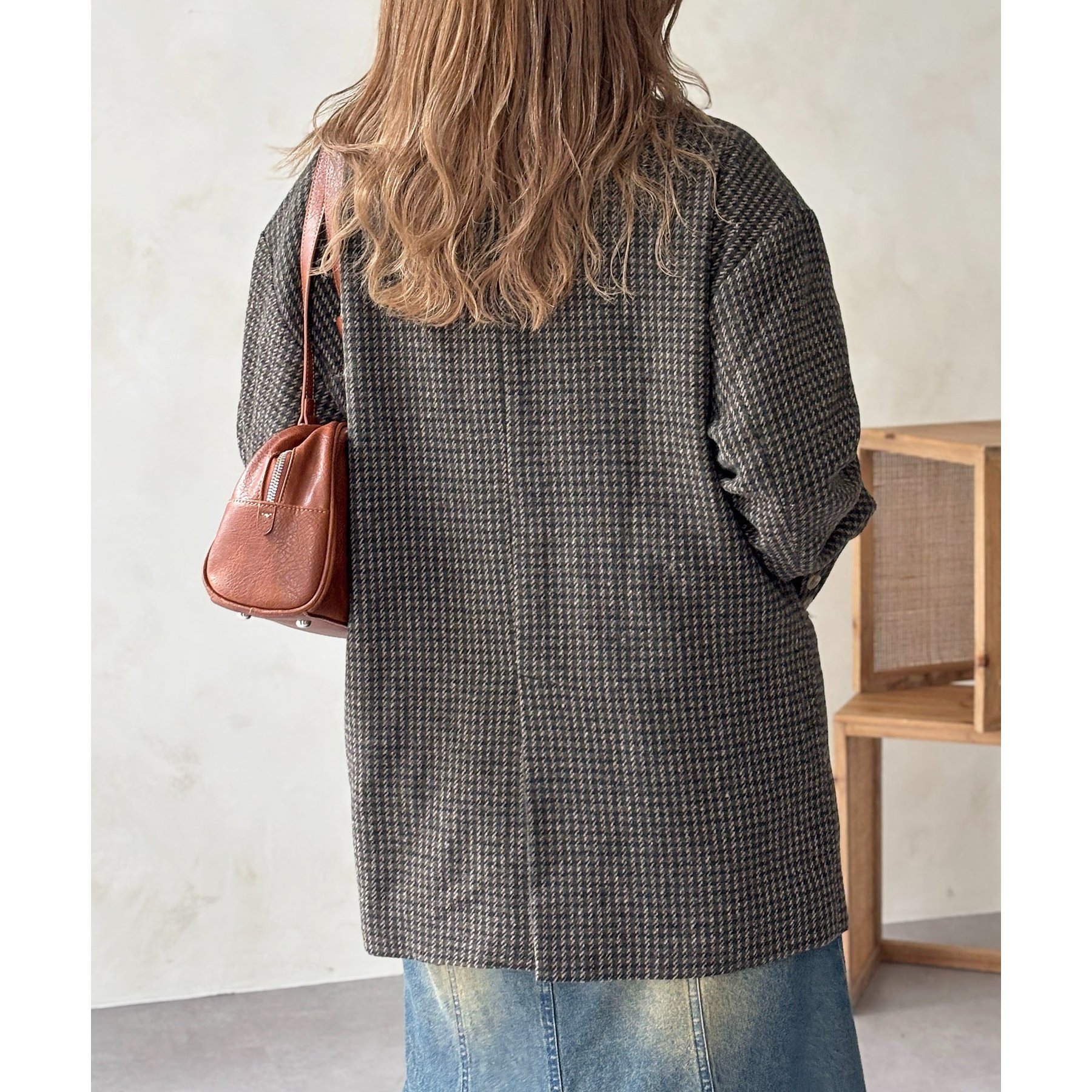 缶バッジ付きツイードテーラードジャケット | ファッション通販サイト NUGU