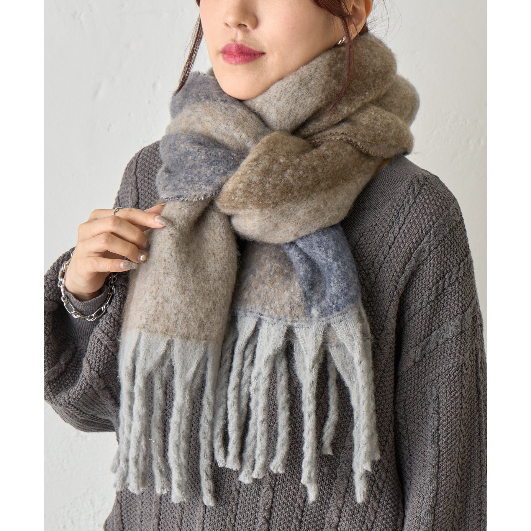 幾何学マフラー | ファッション通販サイト NUGU