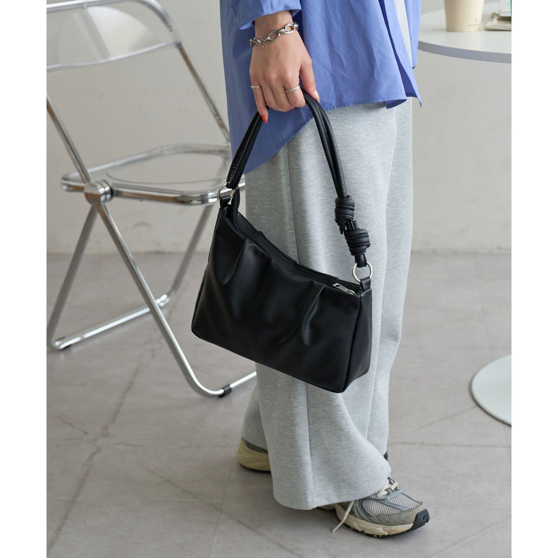 タック使い2WAYアシメショルダーバッグ | ファッション通販サイト NUGU