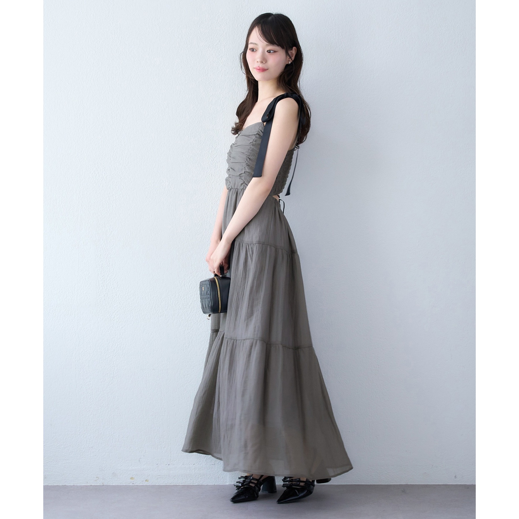 背中あきティアードキャミワンピ | ファッション通販サイト NUGU