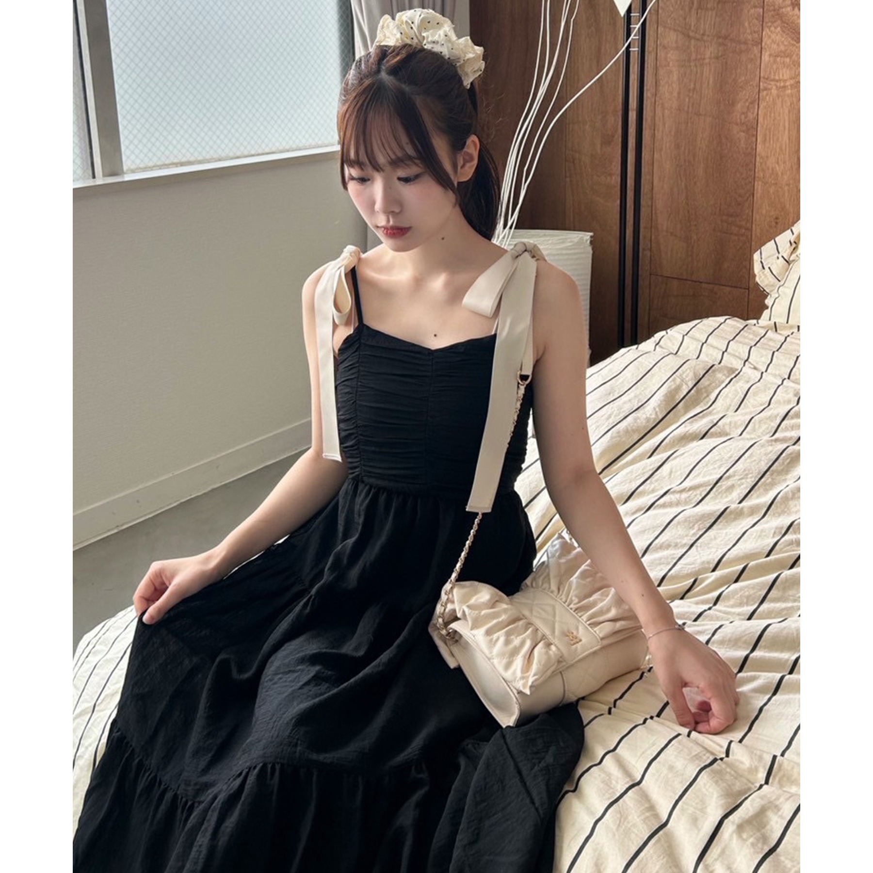 cami dress pois ポア　キャミワンピース　今季完売品 ワンピース lace cami onepiece/レースキャミワンピース