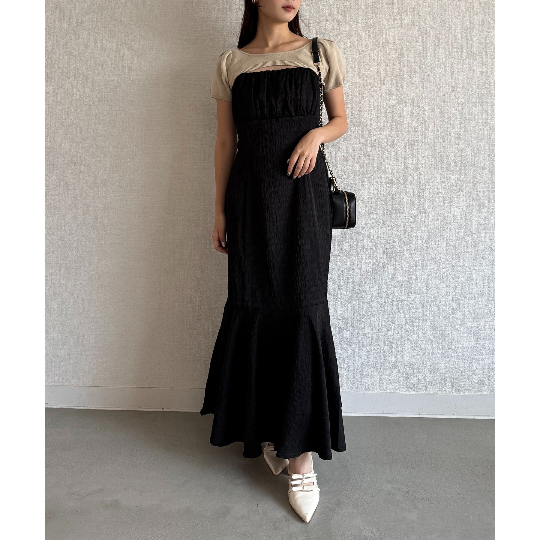ナイスクラップ♡ニットセットキャミワンピ ニットセットキャミワンピ | ファッション通販サイト NUGU