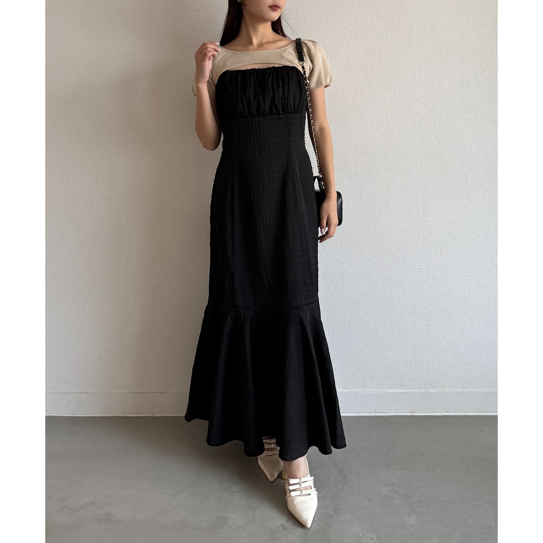 ナイスクラップ♡ニットセットキャミワンピ ニットセットキャミワンピ | ファッション通販サイト NUGU