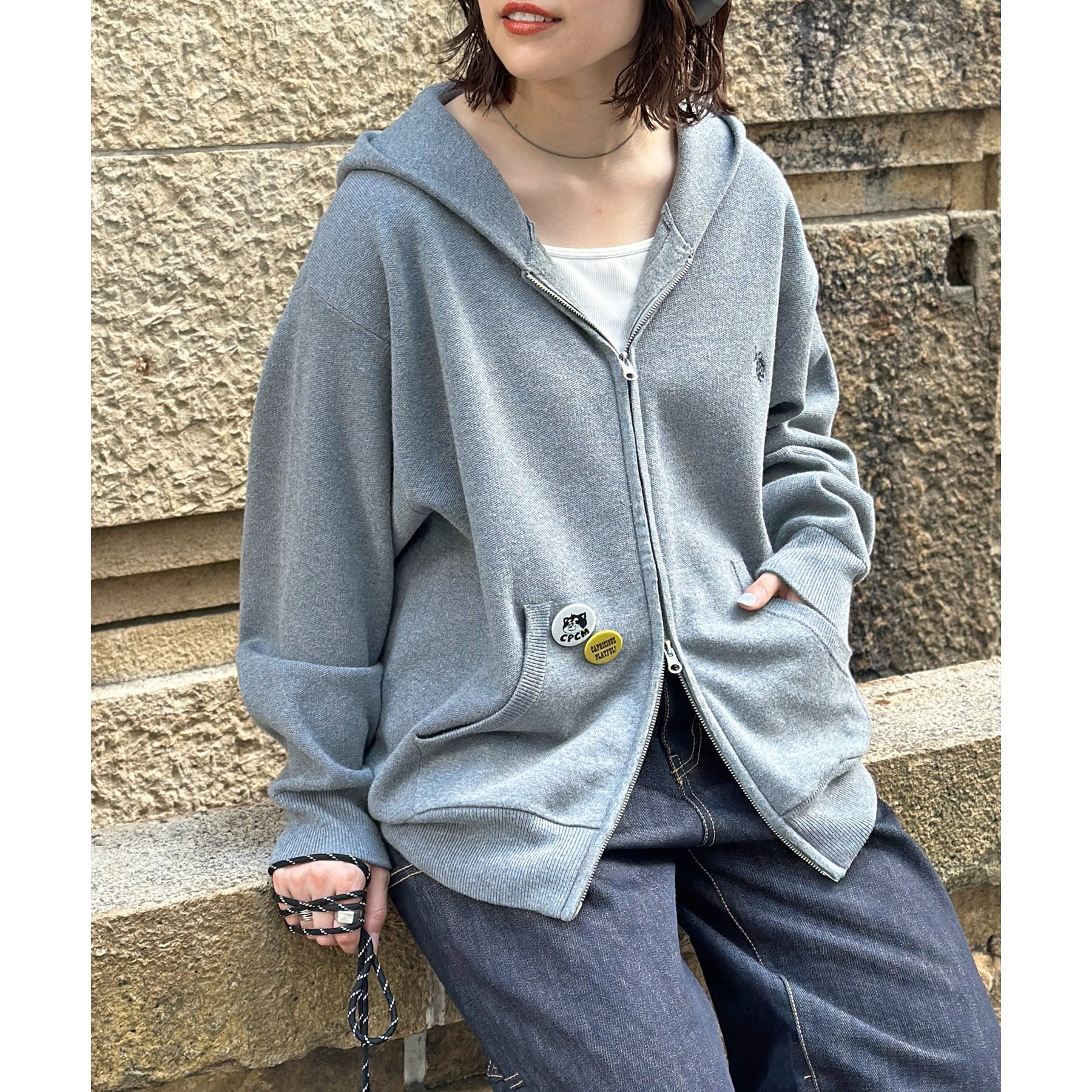 32,890円新品【セオリー】RP KNIT ジップパーカー 白 S(M) Theory - セオリー パーカー ジップアップ フード S 白の通販 by